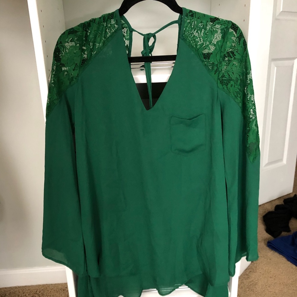 Green blouse